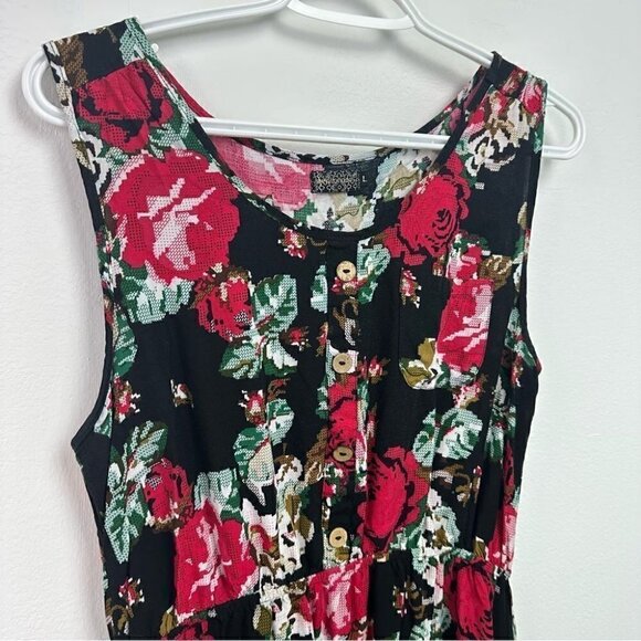 Red Floral Sleeveless High-low Dress Large - Picture 2 of 4